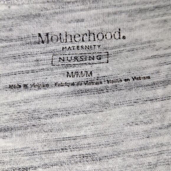 Motherhood Maternity Nursing Grey & White Tulip Style Short Sleeve Tshirt Size M - Picture 3 of 8